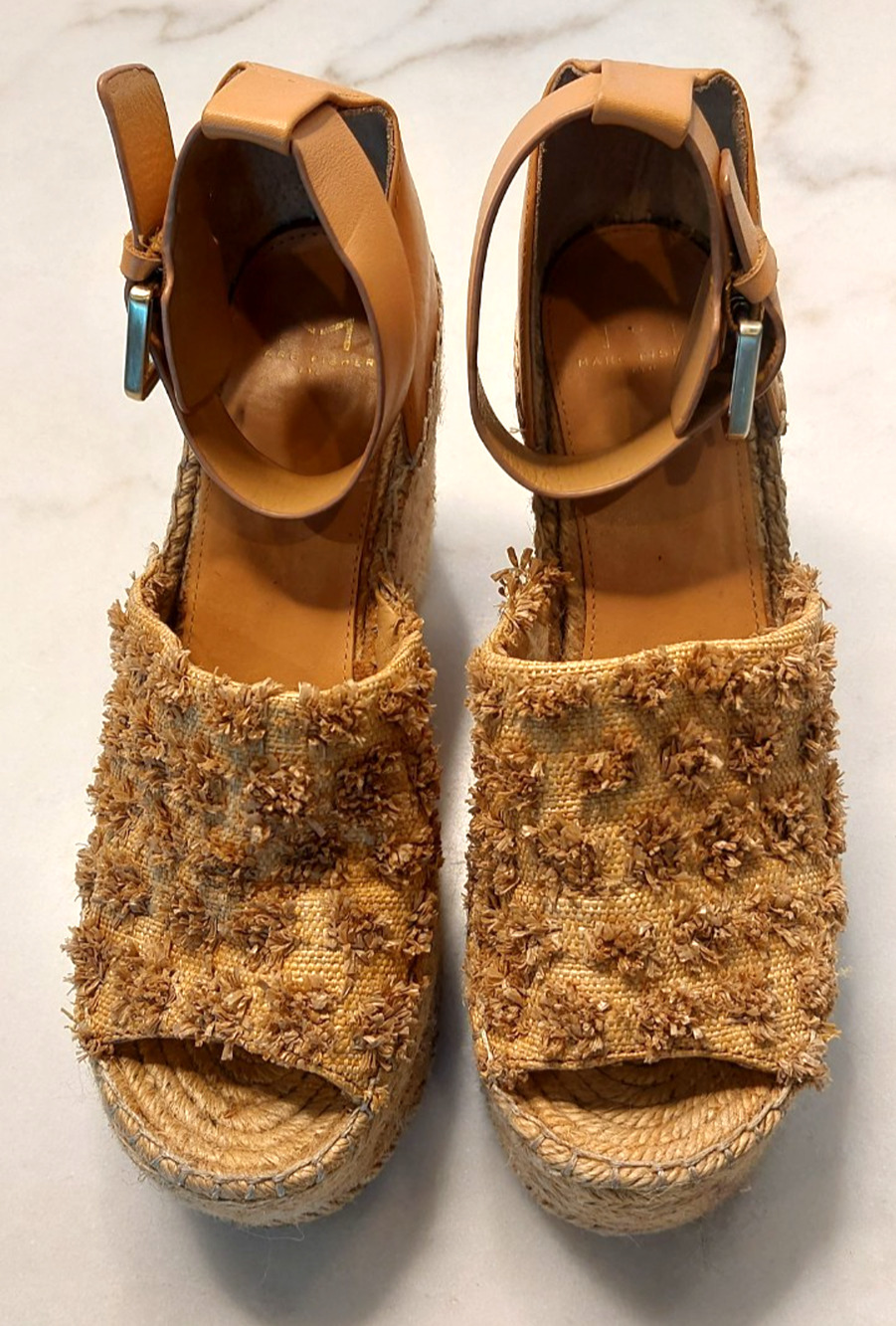 Marc‎ Fisher LTD Adalyn Raffia Espadrille Wedge Size 8